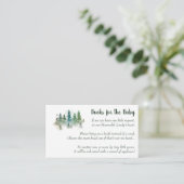 Baby shower Bring a Book Informatiekaartje (Staand voorkant)