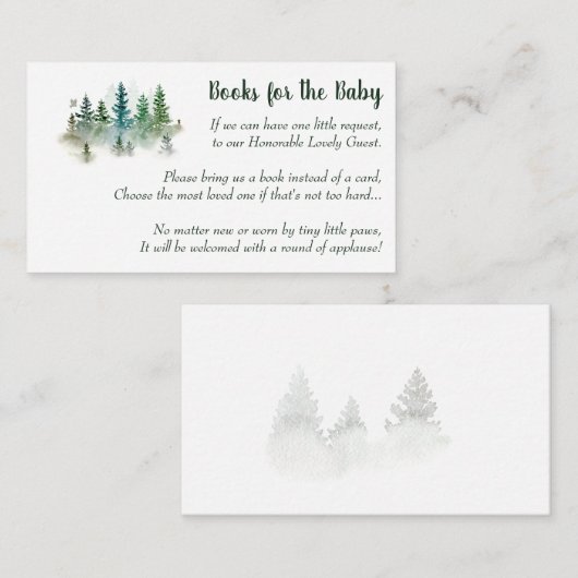 Baby shower Bring a Book Informatiekaartje (Voorkant / Achterkant)