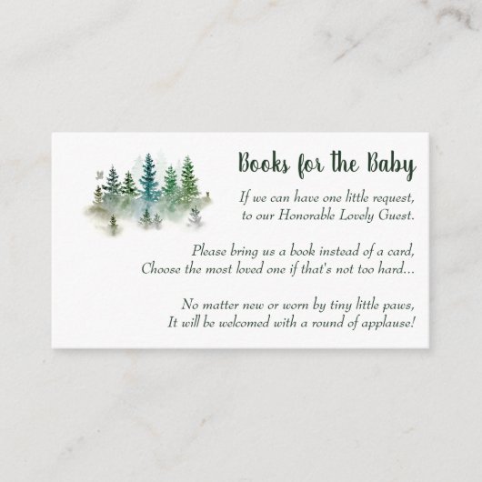 Baby shower Bring a Book Informatiekaartje (Voorkant)