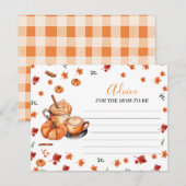 Baby shower Brouwen Pompoen Kruid Advies Voor Mam Informatiekaartje (Voorkant / Achterkant)