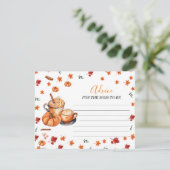 Baby shower Brouwen Pompoen Kruid Advies Voor Mam Informatiekaartje (Staand voorkant)