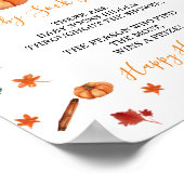 Baby shower Brouwen Pompoen Spice Baby Sock Hunt Poster (Hoek)