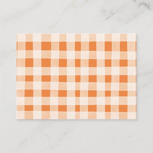 Baby shower Brouwen Pompoen Spice Boeken voor Baby Informatiekaartje (Achterkant)