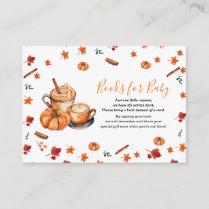 Baby shower Brouwen Pompoen Spice Boeken voor Baby Informatiekaartje