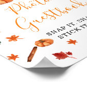 Baby shower Brouwen Pompoen Spice Foto Guestbook Poster (Hoek)