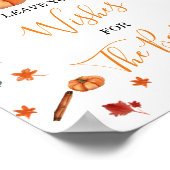 Baby shower Brouwen Pompoen Spice Laat Uw Wens Poster (Hoek)