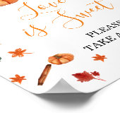 Baby shower Brouwen Pompoen Spice Love is Sweet Poster (Hoek)