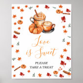 Baby shower Brouwen Pompoen Spice Love is Sweet Poster (Voorkant)