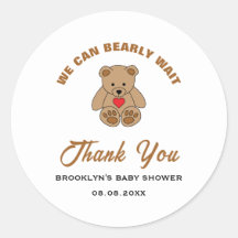 Baby shower bruin teddybeer We kunnen nauwelijks w