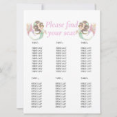 Baby Shower Bruine Zeemeermin Roze Tafelkaart Kaart (Voorkant)