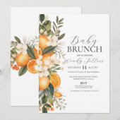 Baby shower Brunch Bloemen Bachelorette Fruit Kaart (Voorkant / Achterkant)