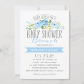 baby shower Brunch Blue | Uitnodiging tot Baby sho (Voorkant)