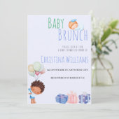 Baby shower Brunch Uitnodiging (Staand voorkant)