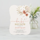 Baby shower Brunch-uitnodiging Kaart (Staand voorkant)