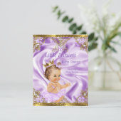 Baby shower Brunette Girl Kaart (Staand voorkant)