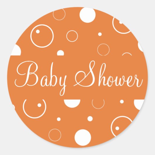 Baby shower Bubbels Envelop Sticker Seal (Voorkant)