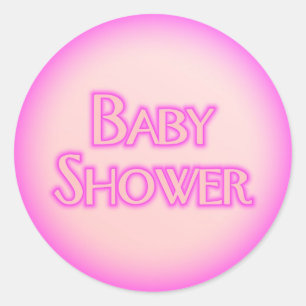 baby shower Bubble Ronde Sticker