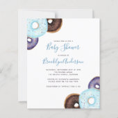 BABY SHOWER BUDGET Blue Doughnuts (Voorkant)