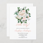 BABY SHOWER BUDGET - uitnodiging (Voorkant / Achterkant)