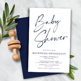 Baby shower budgetmarine Blue Simple Script
