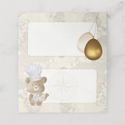 Baby shower Buffet Kaarten Plaatskaartje (Buitenkant ongevouwen)