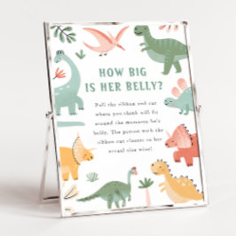 Baby shower buikteken poster