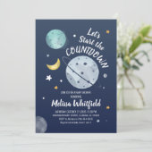 Baby shower Buitengrens Aftellen Kaart (Staand voorkant)