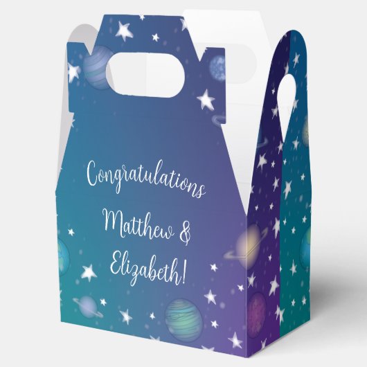 Baby shower buitenruimte bedankdoosjes (Geopend)