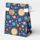 Baby shower buitenruimte Galaxy Universe sterren Bedankdoosjes (Achterkant)