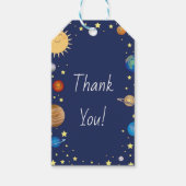 Baby shower buitenruimte Galaxy Universe sterren Cadeaulabel (Voorkant)