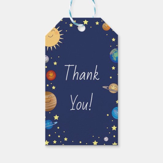Baby shower buitenruimte Galaxy Universe sterren Cadeaulabel (Voorkant)
