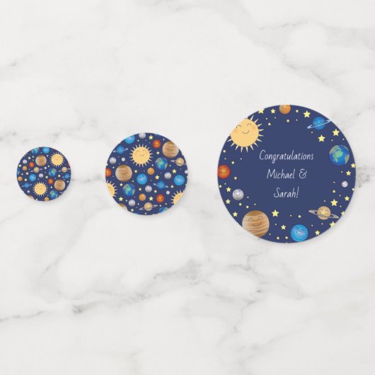 Baby shower buitenruimte Galaxy Universe sterren Confetti (Achterkanten)