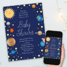 Baby shower buitenruimte Galaxy Universe sterren