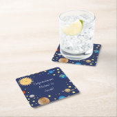 Baby shower buitenruimte Galaxy Universe sterren Kartonnen Onderzetters (Insitu)