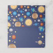 Baby shower buitenruimte Galaxy Universe sterren Plaatskaartje (Buitenkant ongevouwen)