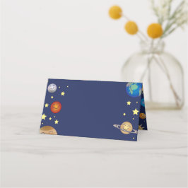 Baby shower buitenruimte Galaxy Universe sterren Plaatskaartje