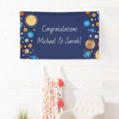 Baby shower buitenruimte Galaxy Universe sterren Spandoek (Insitu)