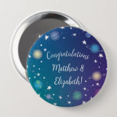 Baby shower buitenruimte ronde button 4,0 cm (Voorkant /achterkant)