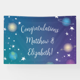 Baby shower buitenruimte spandoek