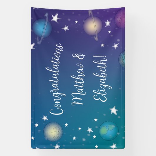 Baby shower buitenruimte spandoek (Verticaal)