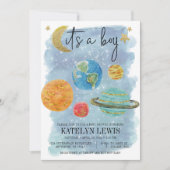 Baby shower buitenruimteukenjongen kaart (Voorkant)