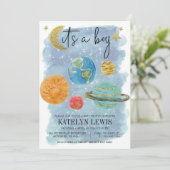 Baby shower buitenruimteukenjongen kaart (Staand voorkant)