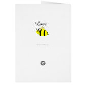 Baby shower Bumble Bee Bedankt (Achterkant)