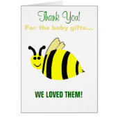 Baby shower Bumble Bee Bedankt (Voorkant)