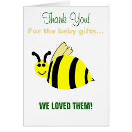 Baby shower Bumble Bee Bedankt