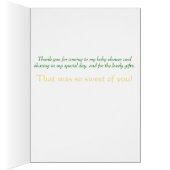 Baby shower Bumble Bee Bedankt (Binnen (Rechts))