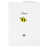 Baby Shower Bumble Bee Thank You (Achterkant)