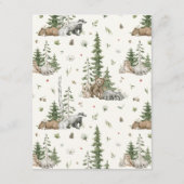 Baby shower Bump Game Gender Neutral Woodland Informatiekaartje (Achterkant)