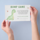 Baby shower Bump Game Schattige Groene Dinosaurus Flyer (Hand)