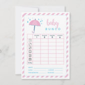Baby shower Bunco Game Scorecard Kaart (Achterkant)